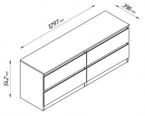 2.03.03.100.4 КАСТОР тумба 4 ящика RU серая в Стрежевом - strezevoi.ok-mebel.com | фото 4
