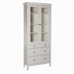 2.08.07.130.1 САГА шкаф с витриной 90 белый RU в Стрежевом - strezevoi.ok-mebel.com | фото