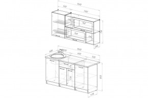 АНТИКА Кухонный гарнитур Стандарт (1600 мм) в Стрежевом - strezevoi.ok-mebel.com | фото 2