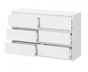 АЙДЕН КМ06-1200 Комод 6 ящиков (белый) в Стрежевом - strezevoi.ok-mebel.com | фото 2