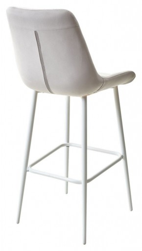 Барный стул ХОФМАН, цвет H-09 Светло-серый, велюр / белый каркас М-City в Стрежевом - strezevoi.ok-mebel.com | фото 4