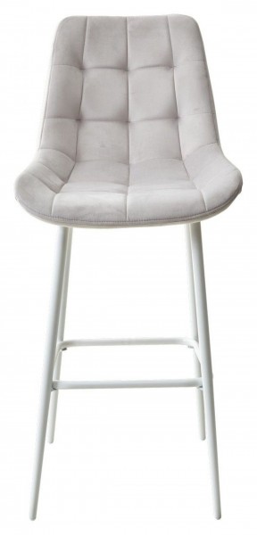 Барный стул ХОФМАН, цвет H-09 Светло-серый, велюр / белый каркас М-City в Стрежевом - strezevoi.ok-mebel.com | фото 6