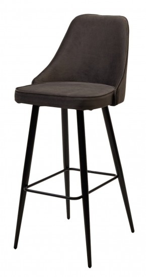 Барный стул NEPAL-BAR ГРАФИТ #14, велюр/ черный каркас (H=78cm) М-City в Стрежевом - strezevoi.ok-mebel.com | фото
