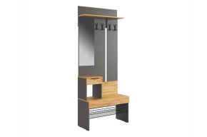 БАСКО Прихожая К6 (графит) в Стрежевом - strezevoi.ok-mebel.com | фото 2