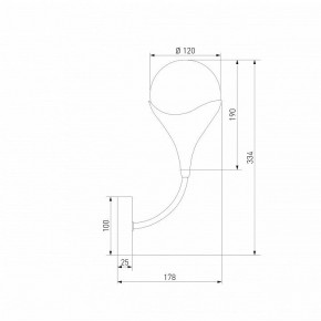 Бра Eurosvet Calyx 60168/1 латунь в Стрежевом - strezevoi.ok-mebel.com | фото 3