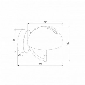 Бра Eurosvet Emisfero 50083/1 LED золото в Стрежевом - strezevoi.ok-mebel.com | фото 3