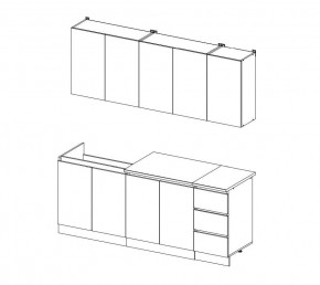 ЧЕЛСИ Кухонный гарнитур 2,0 м (Белый) в Стрежевом - strezevoi.ok-mebel.com | фото 3