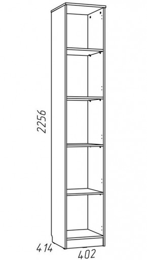 Детская Фанк Шкаф для книг НМ 013.03-01 М в Стрежевом - strezevoi.ok-mebel.com | фото 3