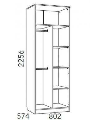 Детская Фанк Шкаф для одежды НМ 014.07 М в Стрежевом - strezevoi.ok-mebel.com | фото 3