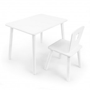 Детский комплект стол и стул «Корона» Rolti Baby (белый/белый, массив березы/мдф) в Стрежевом - strezevoi.ok-mebel.com | фото