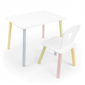 Детский комплект стол и стул «Корона» Rolti Baby (белый/цветной, массив березы/мдф) в Стрежевом - strezevoi.ok-mebel.com | фото 1