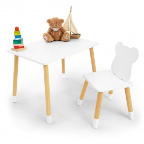 Детский комплект стол и стул «Мишка» Rolti Baby (белый/береза, массив березы/мдф) в Стрежевом - strezevoi.ok-mebel.com | фото 2