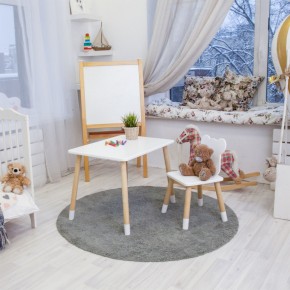 Детский комплект стол и стул «Мишка» Rolti Baby (белый/береза, массив березы/мдф) в Стрежевом - strezevoi.ok-mebel.com | фото 6