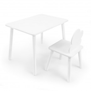 Детский комплект стол и стул «Облачко» Rolti Baby (белый/белый, массив березы/мдф) в Стрежевом - strezevoi.ok-mebel.com | фото