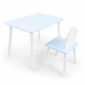 Детский комплект стол и стул «Облачко» Rolti Baby  (голубая столешница/голубое сиденье/белые ножки) в Стрежевом - strezevoi.ok-mebel.com | фото