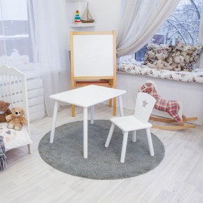 Детский комплект стол и стул «Звезда» Rolti Baby (белый/белый, массив березы/мдф) в Стрежевом - strezevoi.ok-mebel.com | фото 2