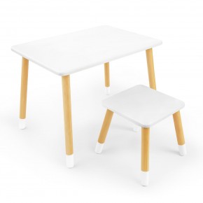 Детский комплект стол и табурет Rolti Baby (белая столешница/белое сиденье/береза ножки) в Стрежевом - strezevoi.ok-mebel.com | фото