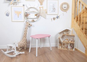Детский стол Rolti Baby «Облачко»  (розовый/белый, массив березы/мдф) в Стрежевом - strezevoi.ok-mebel.com | фото