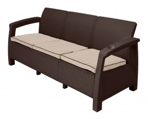 Диван Yalta Premium Sofa 3 Set (Ялта) шоколадный (+подушки под спину) в Стрежевом - strezevoi.ok-mebel.com | фото