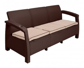 Диван Yalta Premium Sofa 3 Set (Ялта) шоколадный (+подушки под спину) в Стрежевом - strezevoi.ok-mebel.com | фото 2