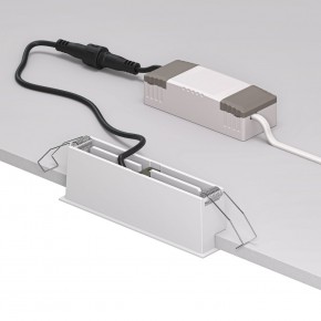 DK2514-WB Встраиваемый светильник SPACE со светодиодом L126mm 220V 10W 38° 4000К IP20 белый/черный алюминий в Стрежевом - strezevoi.ok-mebel.com | фото 3