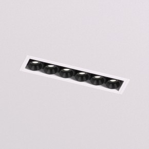 DK2531-WB Встраиваемый светильник SPACE со светодиодом под шпатлевку L126mm 220V 10W 38° 4000К IP20 белый/черный алюминий в Стрежевом - strezevoi.ok-mebel.com | фото