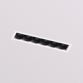 DK2531-WB Встраиваемый светильник SPACE со светодиодом под шпатлевку L126mm 220V 10W 38° 4000К IP20 белый/черный алюминий в Стрежевом - strezevoi.ok-mebel.com | фото 2