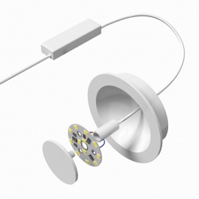 DK2700-WH Встраиваемый светильник, IP 20, 7 Вт, LED 3000, белый, алюминий в Стрежевом - strezevoi.ok-mebel.com | фото 4