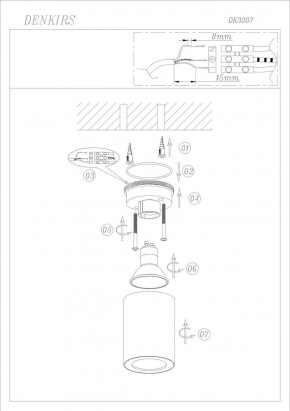 DK3007-BK Накладной светильник влагозащ., IP 44, 15 Вт, GU10, черный, алюминий в Стрежевом - strezevoi.ok-mebel.com | фото