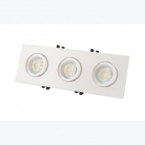DK3023-WH Встраиваемый светильник, IP 20, 10 Вт, GU5.3, LED, белый, пластик в Стрежевом - strezevoi.ok-mebel.com | фото 3