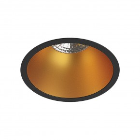 DK3026-BG Встраиваемый светильник, IP 20, 10 Вт, GU5.3, LED, черный/золотой, пластик в Стрежевом - strezevoi.ok-mebel.com | фото