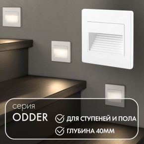 DK3050-WH Светильник встраиваемый в стену, IP 20, LED 3000, 1 Вт, белый, пластик в Стрежевом - strezevoi.ok-mebel.com | фото 5