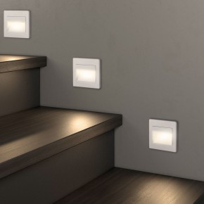 DK3050-WH Светильник встраиваемый в стену, IP 20, LED 3000, 1 Вт, белый, пластик в Стрежевом - strezevoi.ok-mebel.com | фото 6