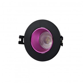 DK3061-BK+PI Встраиваемый светильник, IP 20, 10 Вт, GU5.3, LED, черный/розовый, пластик в Стрежевом - strezevoi.ok-mebel.com | фото