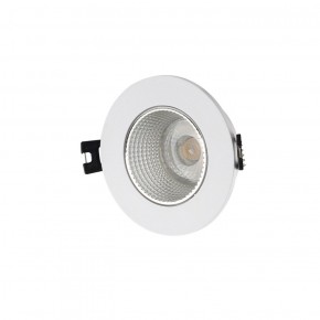 DK3061-WH+CH Встраиваемый светильник, IP 20, 10 Вт, GU5.3, LED, белый/хром, пластик в Стрежевом - strezevoi.ok-mebel.com | фото
