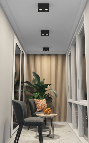 DK3085-BK+CH Светильник накладной IP 20, 10 Вт, GU5.3, LED, черный/хром, пластик в Стрежевом - strezevoi.ok-mebel.com | фото 2