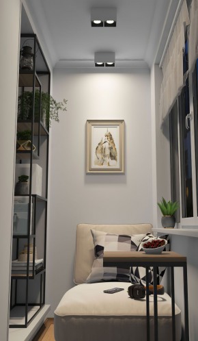 DK3085-WB+WH Светильник накладной IP 20, 10 Вт, GU5.3, LED, бело-черный/белый, пластик в Стрежевом - strezevoi.ok-mebel.com | фото 2