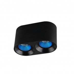 DK3096-BK+CY Светильник накладной IP 20, 10 Вт, GU5.3, LED, черный/голубой, пластик в Стрежевом - strezevoi.ok-mebel.com | фото