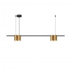 DK4061-BK+SG Подвесной светильник ORBIT, IP20, 4xGU10 LED до 15 Вт, черный + сатинированное золото, алюминий в Стрежевом - strezevoi.ok-mebel.com | фото 3