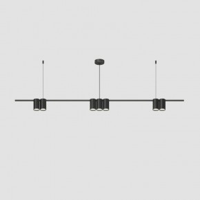 DK4063-BK Подвесной светильник ORBIT, IP20, 7xGU10 LED до 15 Вт, черный матовый, алюминий в Стрежевом - strezevoi.ok-mebel.com | фото