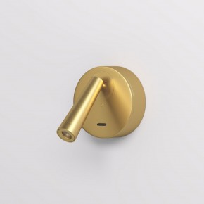 DK5072-SB Бра SHINE WALL со светодиодом, D104*H68, IP20, 3000К, 3W, RA?90, сатинированная латунь, алюминий в Стрежевом - strezevoi.ok-mebel.com | фото 2