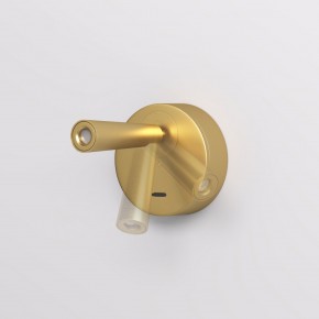 DK5072-SB Бра SHINE WALL со светодиодом, D104*H68, IP20, 3000К, 3W, RA?90, сатинированная латунь, алюминий в Стрежевом - strezevoi.ok-mebel.com | фото 3