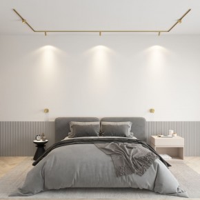 DK5072-SB Бра SHINE WALL со светодиодом, D104*H68, IP20, 3000К, 3W, RA?90, сатинированная латунь, алюминий в Стрежевом - strezevoi.ok-mebel.com | фото 4