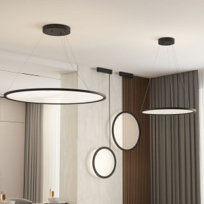 DK6606-BK Подвесной вертикальный светильник Veil со светодиодом H1700 d600 220V 48W 3000-6000K IP20 черный алюминий в Стрежевом - strezevoi.ok-mebel.com | фото 7
