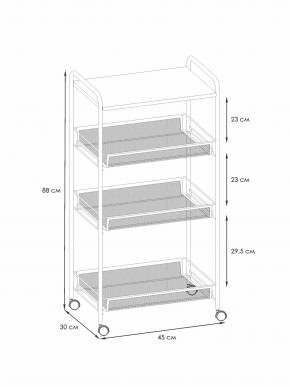 Э 357 С Этажерка "Ладья 34КС" Серый в Стрежевом - strezevoi.ok-mebel.com | фото 2