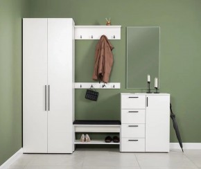 ЭЙР прихожая (модульная) Белый Шагрень в Стрежевом - strezevoi.ok-mebel.com | фото