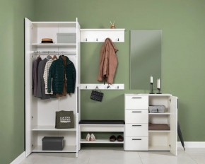 ЭЙР прихожая (модульная) Белый Шагрень в Стрежевом - strezevoi.ok-mebel.com | фото 2