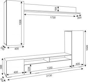 Гостиная Альфа (Белый/Белый глянец) в Стрежевом - strezevoi.ok-mebel.com | фото 4