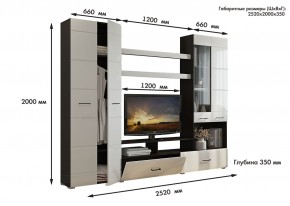 Гостиная Альфа МДФ (Венге/Белый глянец) в Стрежевом - strezevoi.ok-mebel.com | фото 3