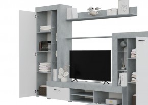 Гостиная Дельта (Бетон/Белый) в Стрежевом - strezevoi.ok-mebel.com | фото 2